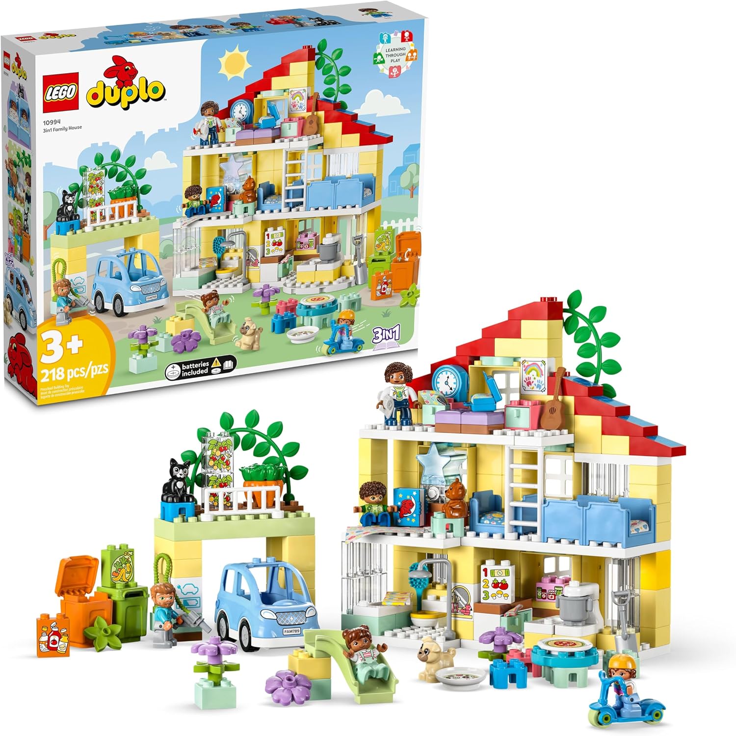 LEGO DUPLO Town 3-in-1 Family House 10994 building set and packaging