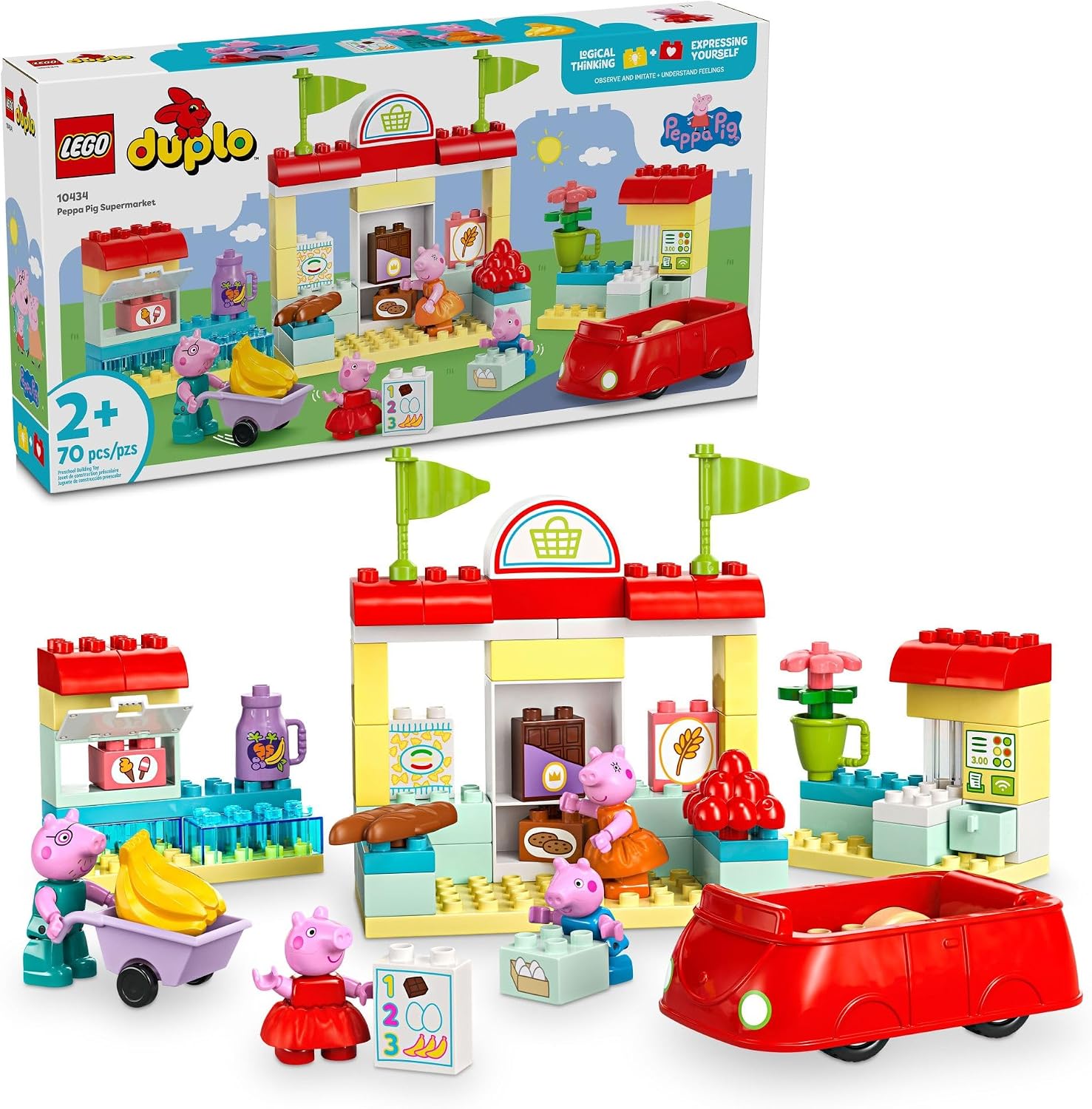 LEGO DUPLO Peppa Pig Supermarket 10434 building set and packaging