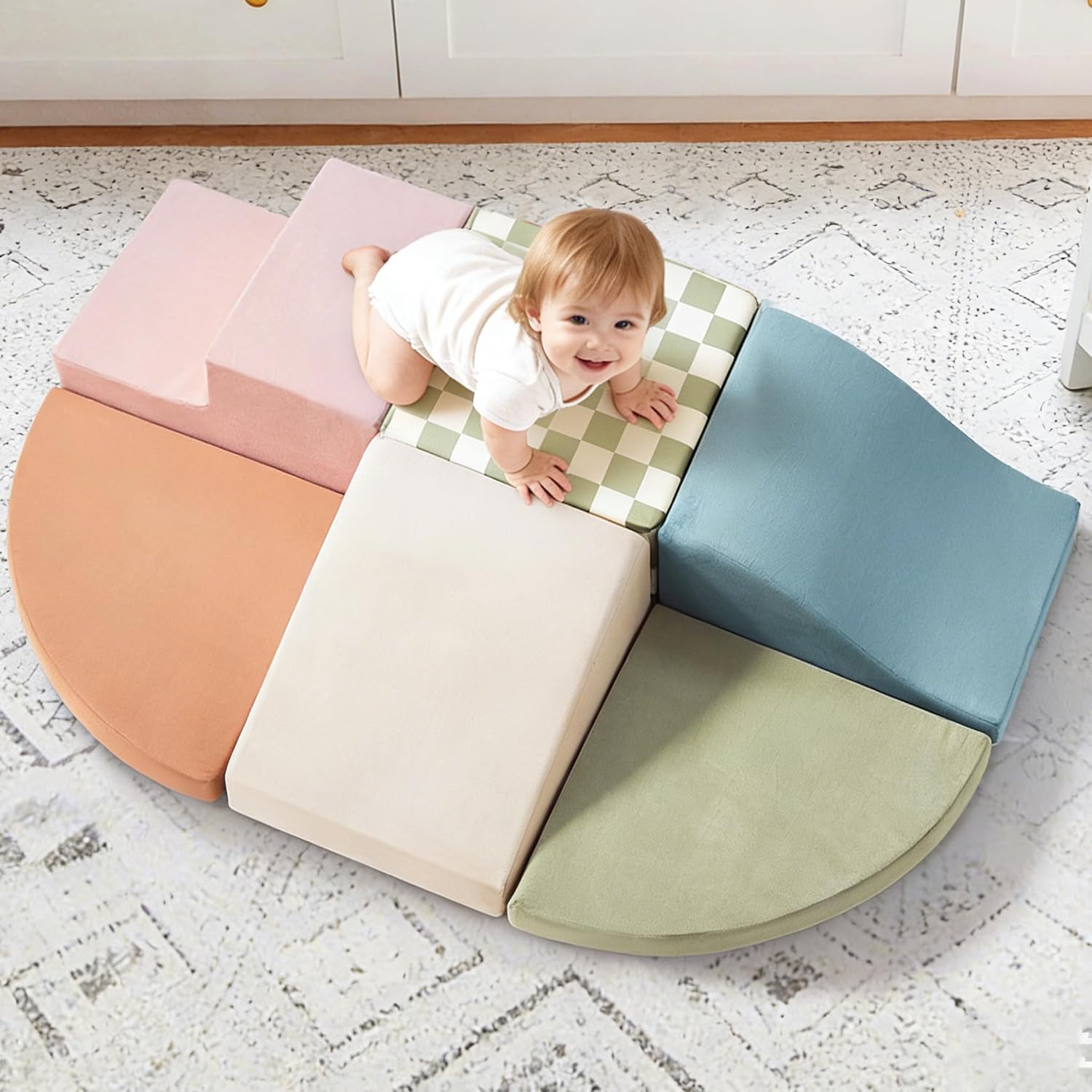 Tiny Land Soft Foam Climbing Blocks — Morandi · 6 pieces · Manufacturer minimum: 12 months