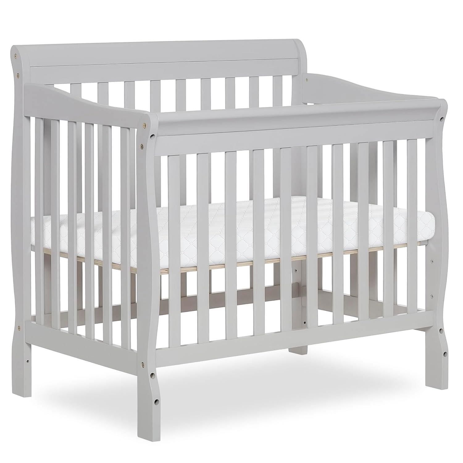 Dream On Me Aden 4-in-1 Mini Crib — Grey