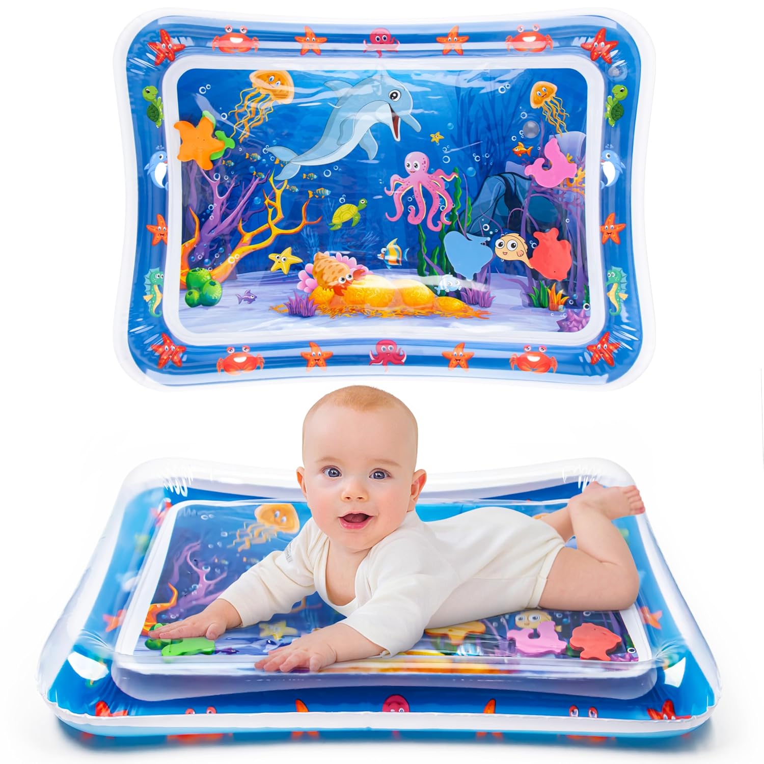 Yeeeasy Tummy Time Water Mat — Blue