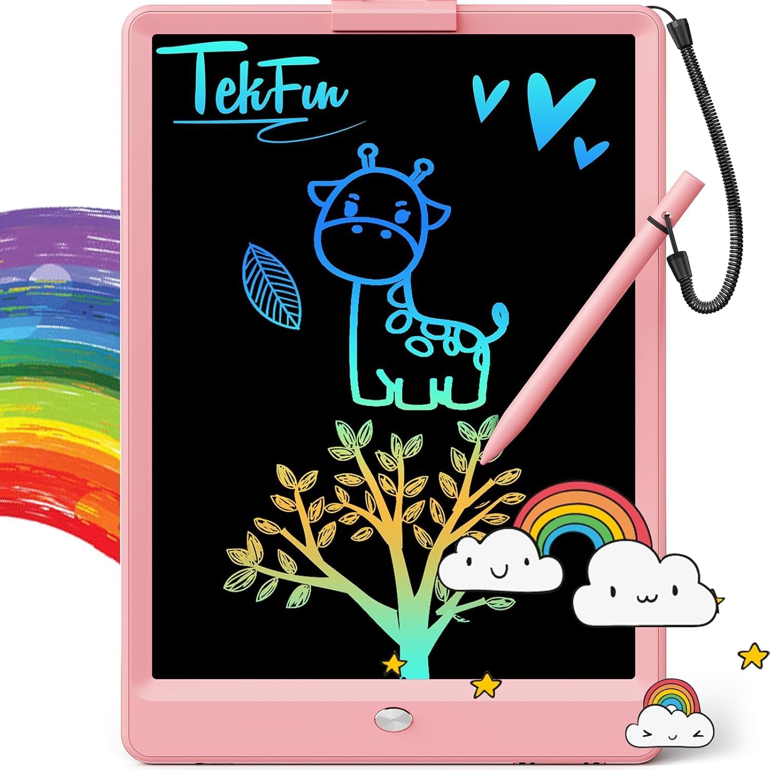 TEKFUN 10-Inch LCD Writing Tablet — Pink · Ages 3+
