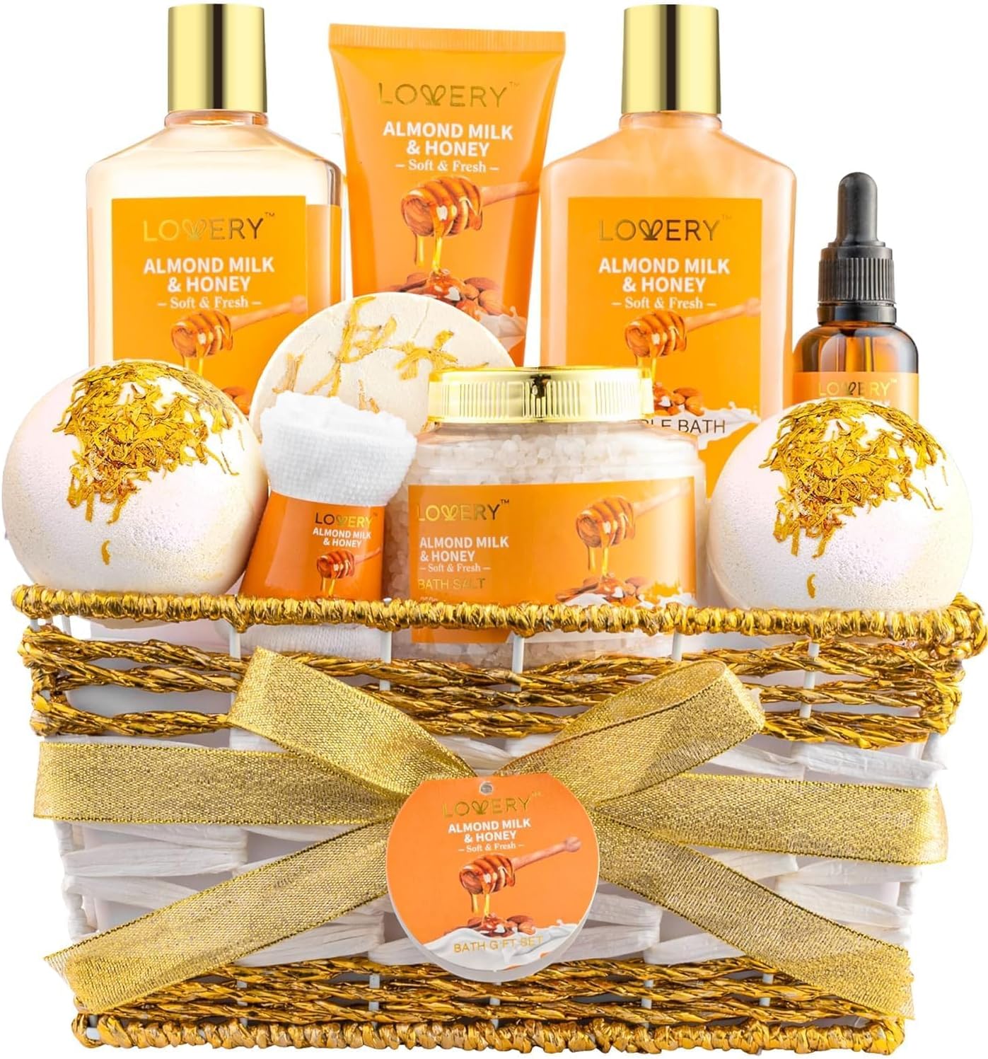 LOVERY Almond Milk & Honey Bath Gift Basket